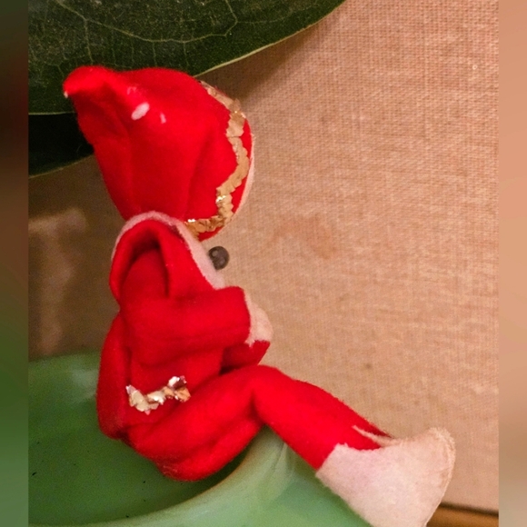 Vintage Christmas Ornament Pixie Elf Baby Knee Hugger - Picture 4 of 6